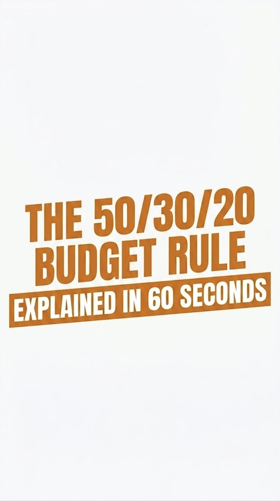 The 50/30/20 Budget Rule Explained in 60 Seconds